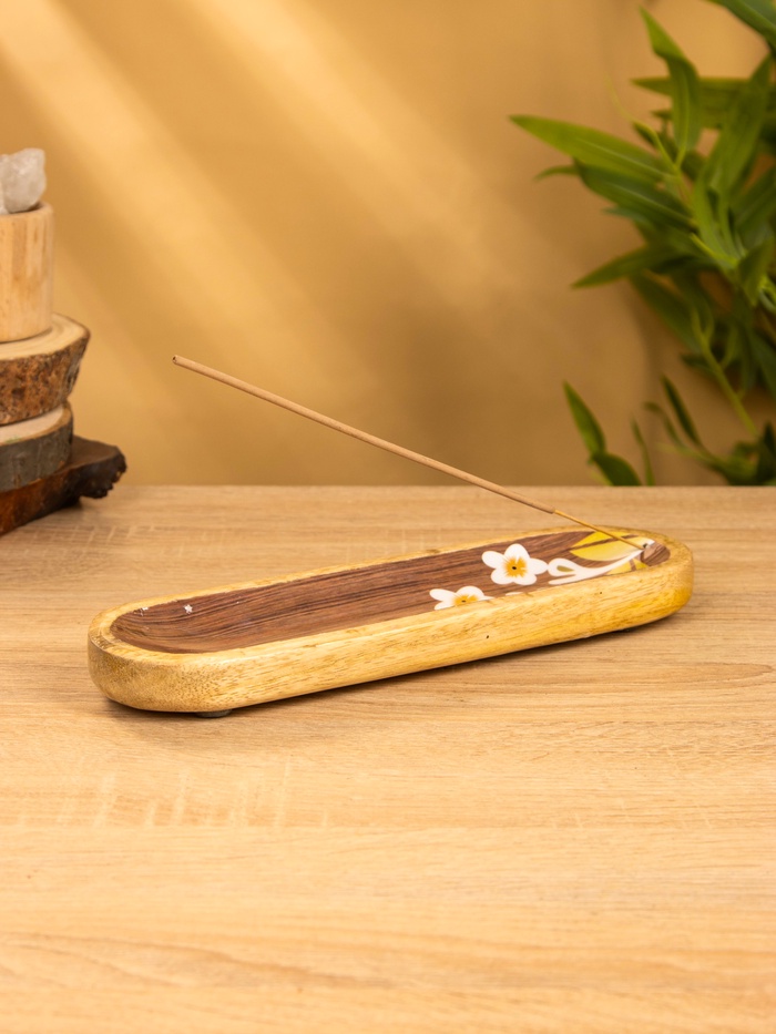 Подставка под благовония «Орхидея», 26×8×2.5 см, манговое дерево - Фото 1
