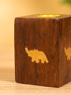 Подставка под благовония «Слон», 4.5×4.5×5.5 см, дерево шишам - Фото 3