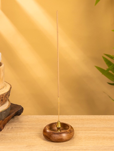 Подставка под благовония, 7×7×4.6 см, дерево шишам