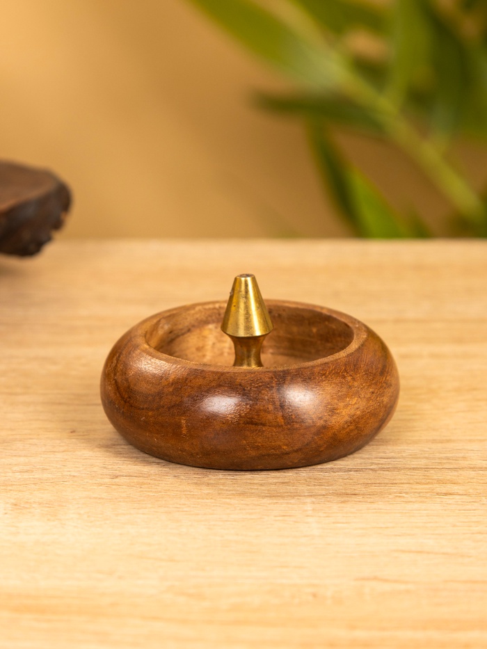 Подставка под благовония, 7×7×4.6 см, дерево шишам