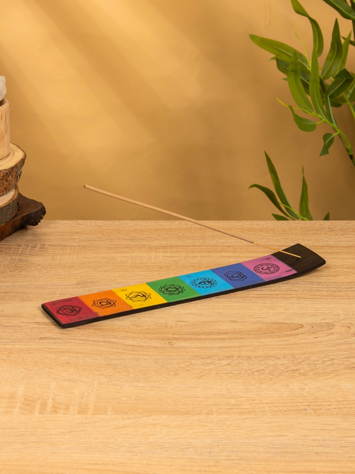 Подставка под благовония «7 чакр», 28×5 см, дерево