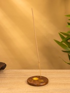 Подставка под благовония круглая, 8 см, дерево шишам, МИКС - Фото 1