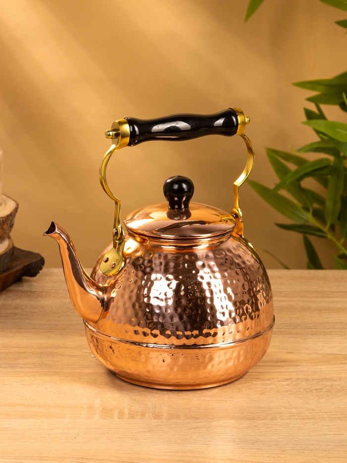 Чайник медный, 23×18×24 см - Фото 1