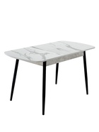 Стол кухонный «Оникс», 1130(1400)×680×750 мм, цвет мрамор калакатта/чёрный 10932289