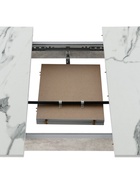 Стол кухонный «Оникс», 1130(1400)×680×750 мм, цвет мрамор калакатта/чёрный 10932289