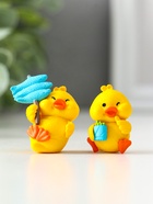 Набор фигурок полистоун «Цыплята и хобби», 4 шт., 2.9×3.6 см - фото 58050527
