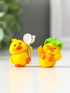 Набор фигурок полистоун «Цыплята и хобби», 4 шт., 2.9×3.6 см - фото 58050528