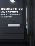 Водосгон для пола, силиконовый, поворотный сгон 35 см, черенок нержавеющая сталь 58-97 см 10914813 Водосгон для пола, силиконовый, поворотный сгон 35 см, черенок нержавеющая сталь 58-97 см 10914813