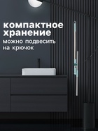 Водосгон для пола, силиконовый, поворотный сгон 49 см, черенок нержавеющая сталь 58-97 см 10914814 Водосгон для пола, силиконовый, поворотный сгон 49 см, черенок нержавеющая сталь 58-97 см 10914814