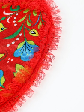 Карнавальный воротник «Народная краса» красный