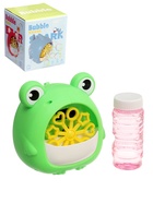 Генератор мыльных пузырей «Лягушка», работает от батареек, цвет зелёный - Фото 2