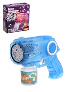 Генератор мыльных пузырей «Космический Бластер», световые эффекты, цвет синий - Фото 2