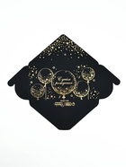 Конверт для денег «С днём рождения», 16.5×8 см, тиснение, чёрный крафт - Фото 5