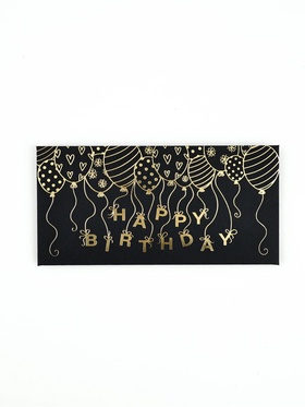 Конверт для денег Happy Birthday, 16,5 х 8 см