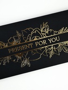 Конверт для денег Present for you, 16.5×8 см, тиснение, чёрный крафт (5 шт) - фото 809398229