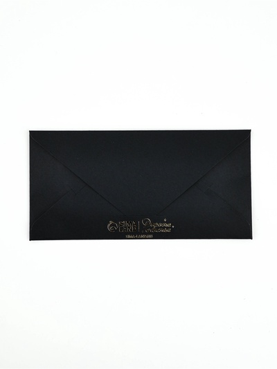 Конверт для денег Present for you, 16.5×8 см, тиснение, чёрный крафт
