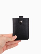 Картхолдер на кнопке, 5 карт, однотонный, чёрный - Фото 2