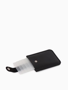 Картхолдер на кнопке, 5 карт, однотонный, чёрный - Фото 3