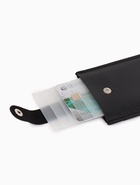 Картхолдер на кнопке, 5 карт, однотонный, чёрный - Фото 4