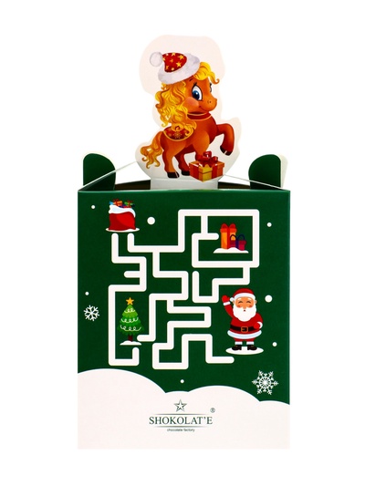 Сладкий новогодний подарок «Теремок с лошадью», 110 г, МИКС