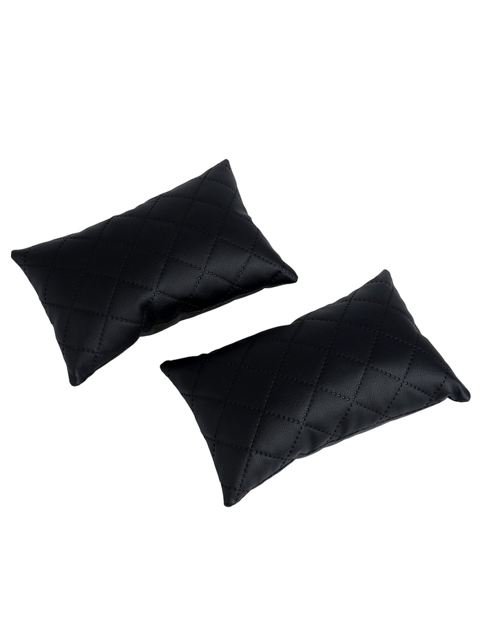 Подушка на подголовник автомобиля, набор 2 шт., черный - Фото 1