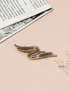 Заколка - автомат для волос «Андри», изгиб, 9 см, серебристо-золотая - фото 809252562