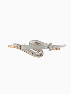 Заколка - автомат для волос «Андри», изгиб, 9 см, серебристо-золотая - фото 809252564