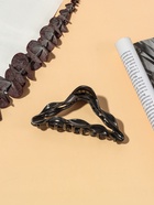 Крабик для волос «Луна», уголок, 10 см, чёрный (6 шт) - фото 809252587