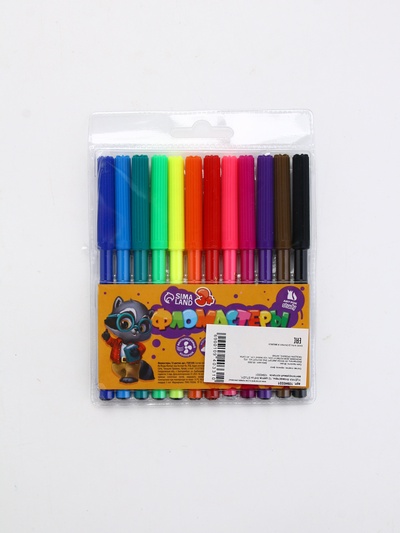 УЦЕНКА Фломастеры, 12 цветов ArtFox STUDY, вентилируемый колпачок