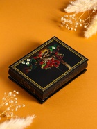 Шкатулка для украшений «Ягоды», 10×14 см, лаковая миниатюра - фото 809252648