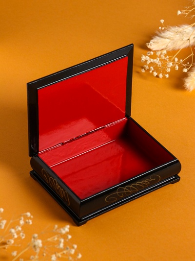 Шкатулка для украшений «Тюльпаны», 10×14 см, лаковая миниатюра