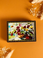 Шкатулка для украшений «Цветы в корзине», 10×14 см, лаковая миниатюра - фото 809252661