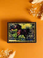 Шкатулка для украшений «Конь», 10×14 см, лаковая миниатюра - фото 809283936 Шкатулка для украшений «Конь», 10×14 см, лаковая миниатюра - фото 809283936