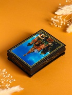 Шкатулка для украшений «Москва. Собор», 10×14 см, лаковая миниатюра - Фото 3