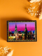 Шкатулка для украшений «Москва», 10×14 см, лаковая миниатюра - Фото 4