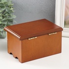 УЦЕНКА Шкатулка для украшений «Комод с ящиком», дерево, коричневая, 9×10×16 см - Фото 4