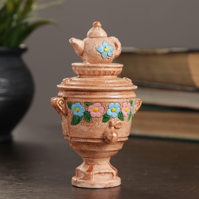 УЦЕНКА Фигурка гипс «Самовар», 6×6.5×11.5 см