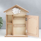 УЦЕНКА Ключница настенная 4 крючка «Фиалки в горшочке», 26.5×19×6 см - Фото 3