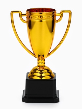 Кубок 093, наградная фигура, золото, подставка пластик, 18.2×12×7.5 см