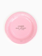 Набор тарелок бумажных «С Днём рождения» для девочки, 6 шт.  (артикул 10920643)  большой выбор товаров оптом и в розницу по низким ценам с доставкой