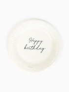 Тарелка одноразовая бумажная «Happy Birthday», белая, 18 см (комплект 10 шт) - фото 58051410