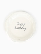 Тарелка одноразовая бумажная «Happy Birthday», белая, 18 см (10 шт) - фото 809252848