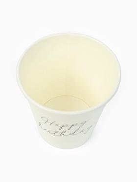 Стакан одноразовый бумажный Happy Birthday, белый 250 мл (комплект 10 шт)