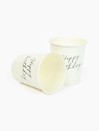 Стакан одноразовый бумажный «Happy Birthday», белый 250 мл (10 шт) - фото 809252985