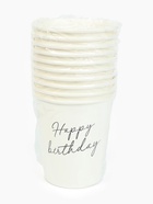 Стакан одноразовый бумажный «Happy Birthday», белый 250 мл (10 шт) - фото 809252986