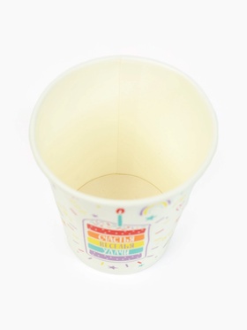 Стакан одноразовый бумажный «Счастья, веселья, удачи», 250 мл (комплект 10 шт)