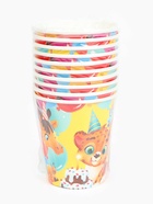 Стакан одноразовый бумажный «С Днём рождения, весёлые зверята», желтый, 250 мл 10920676