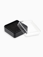 Футляр пластиковый для украшений и значка «Атрибутика», 4.1×4.1×2.4 см, прозрачная с чёрной вставкой 10898208