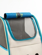 Рюкзак для переноски кошек и собак, прозрачный, 32×28×38 см, бело-синий - фото 809283960 Рюкзак для переноски кошек и собак, прозрачный, 32×28×38 см, бело-синий - фото 809283960