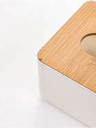 УЦЕНКА Органайзер для хранения салфеток BAMBOO, 17×13×9.5 см, белый, коричневый 10940588